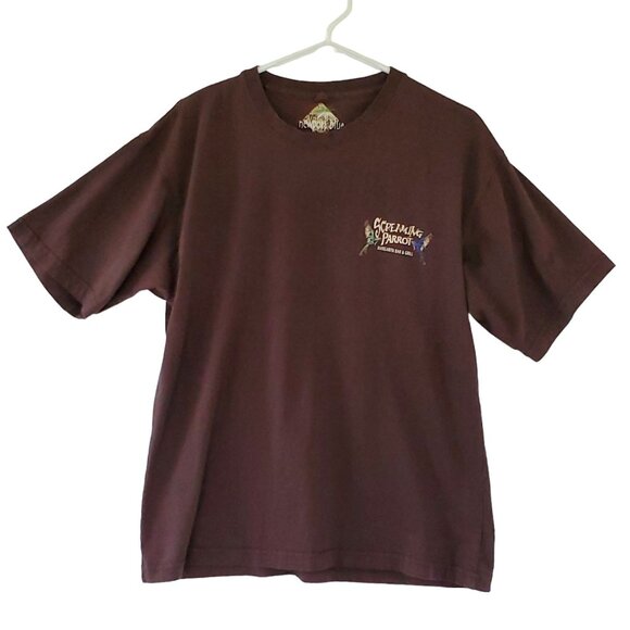 Newport Blue T-Shirt Men's Medium Screaming Parrot Margarita Bar & Grill Brown - Picture 1 of 7